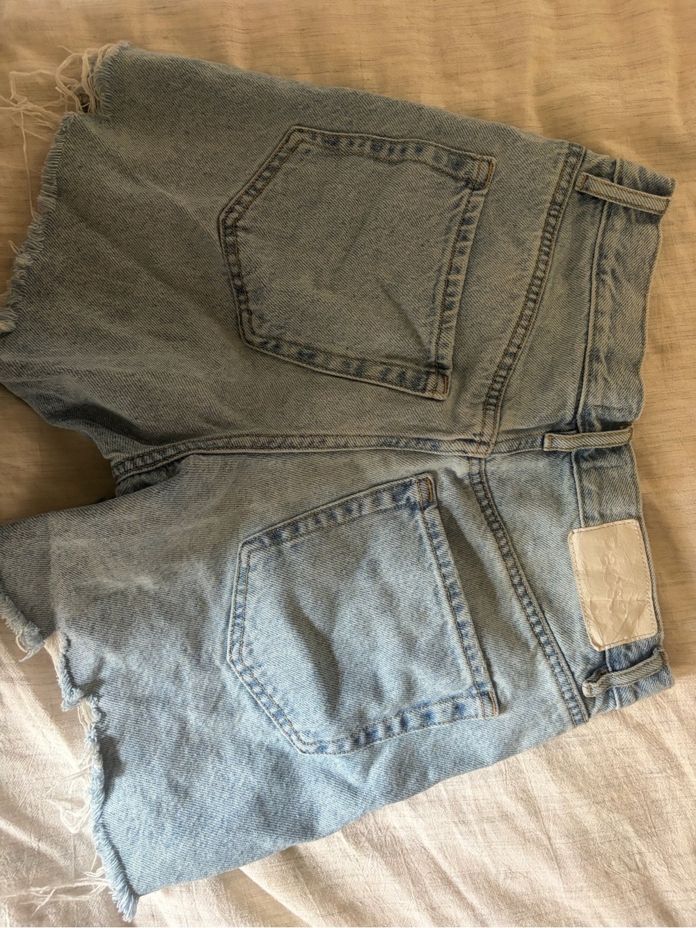 PacSun Light Blue Distressed Denim Jean Shorts - Picture 2 of 3